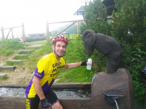 Filling up at a village fountain