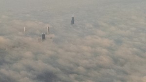 A fog delay flying into Chicago made for a tight connection